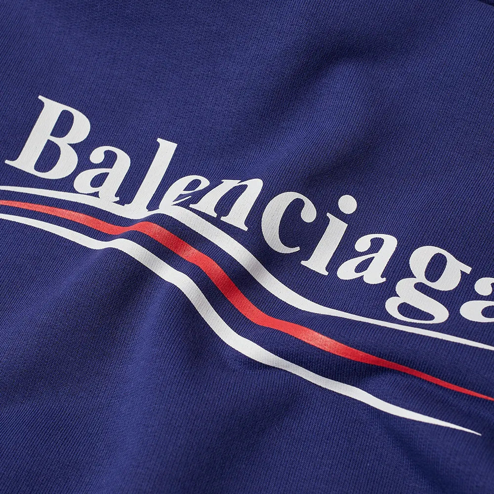 Balenciaga Political Campaign Hoodie Blue