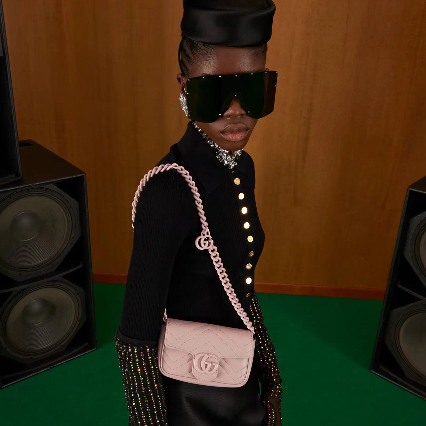 Gucci Marmont Light Leather Belt Bag Pink