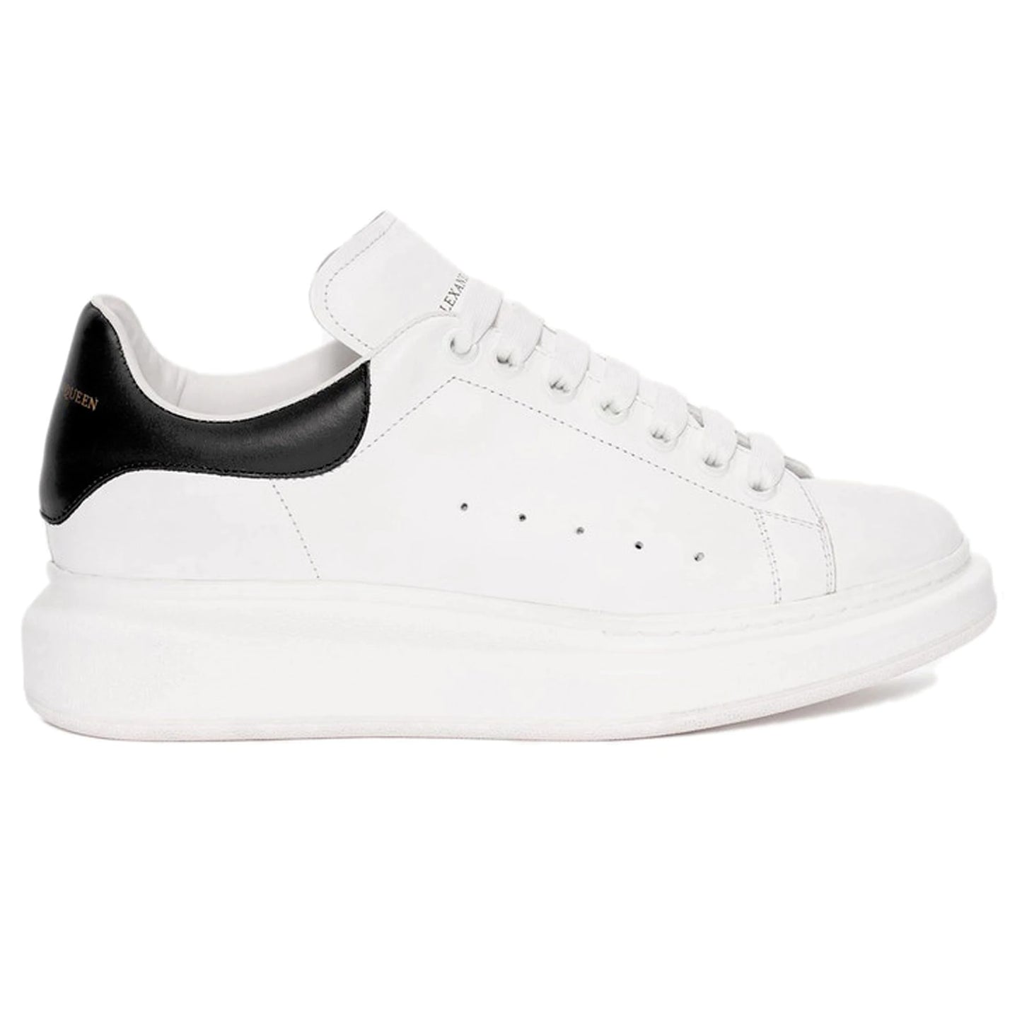 Alexander McQueen Leather Heel Sneaker White/Black