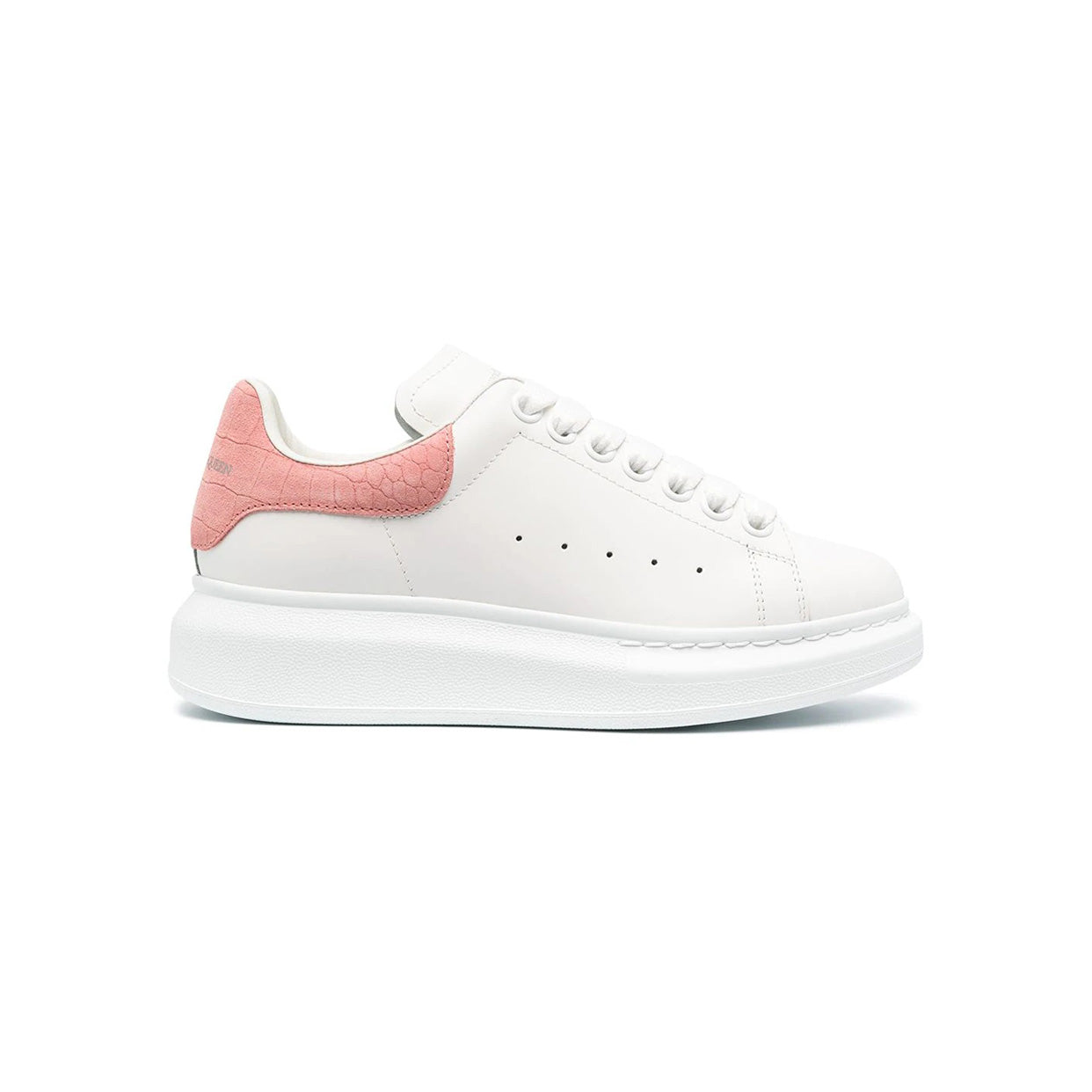 Alexander McQueen Show Sneaker White/Pink Suede Croc