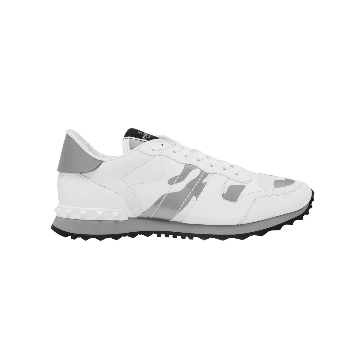 Valentino Rock Stud Runners White Silver Reflective