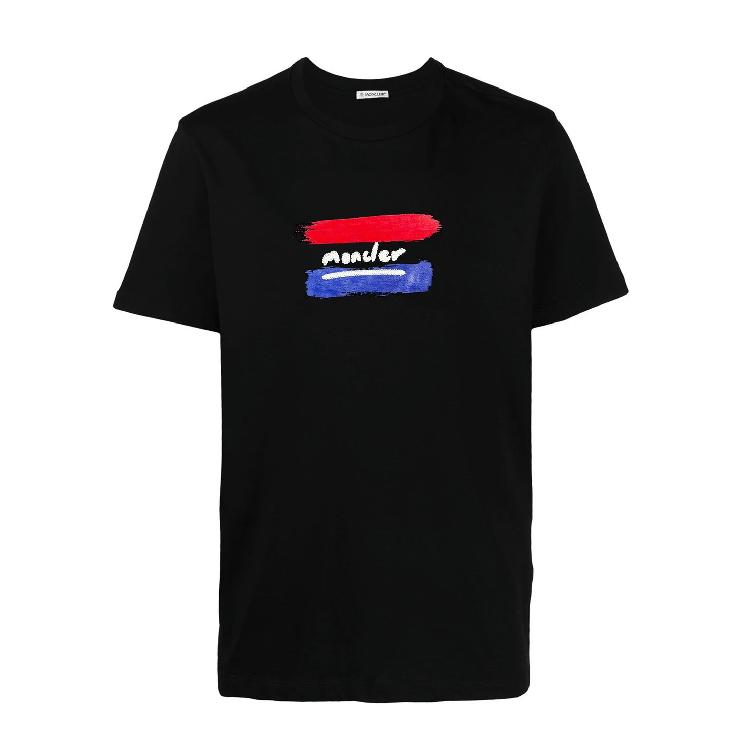 Moncler Embroidered Painterly Black T-Shirt