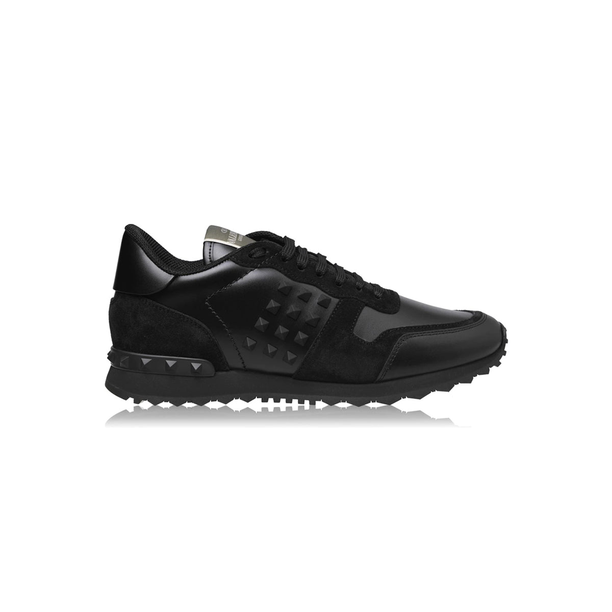 Valentino Side Stud Runners Triple Black
