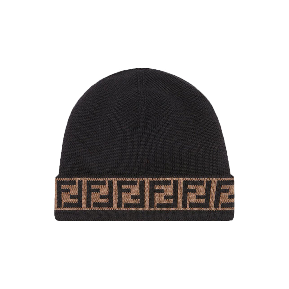 Fendi FF Black Beanie Hat