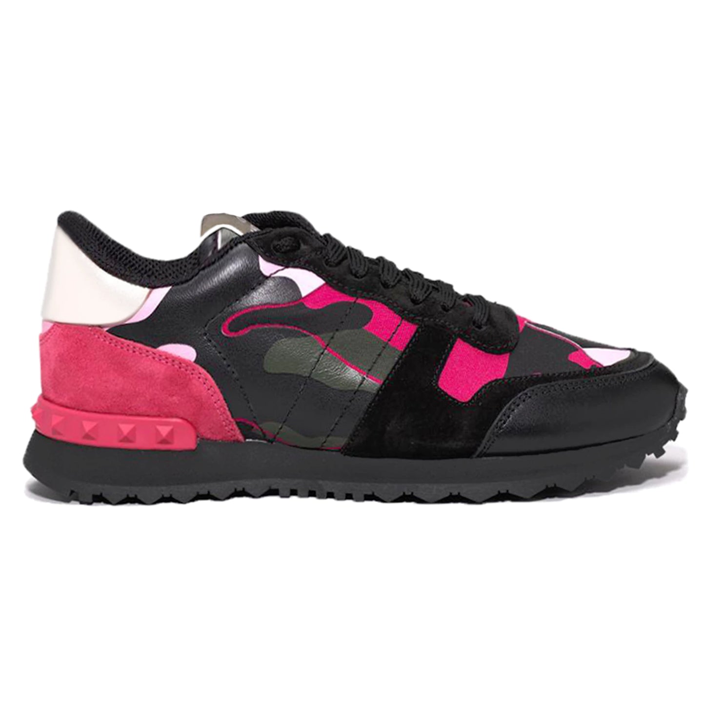 Valentino Rock Stud Runners Black/Pink