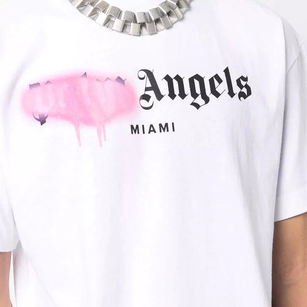 Palm Angels Miami Spray Paint White T-Shirt