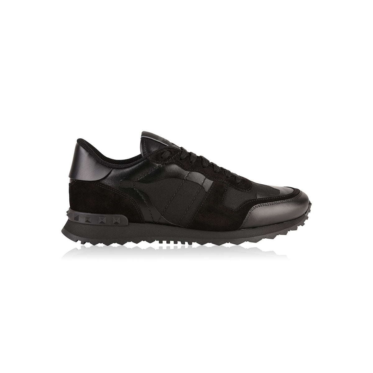 Valentino Rock Stud Runners Triple Black