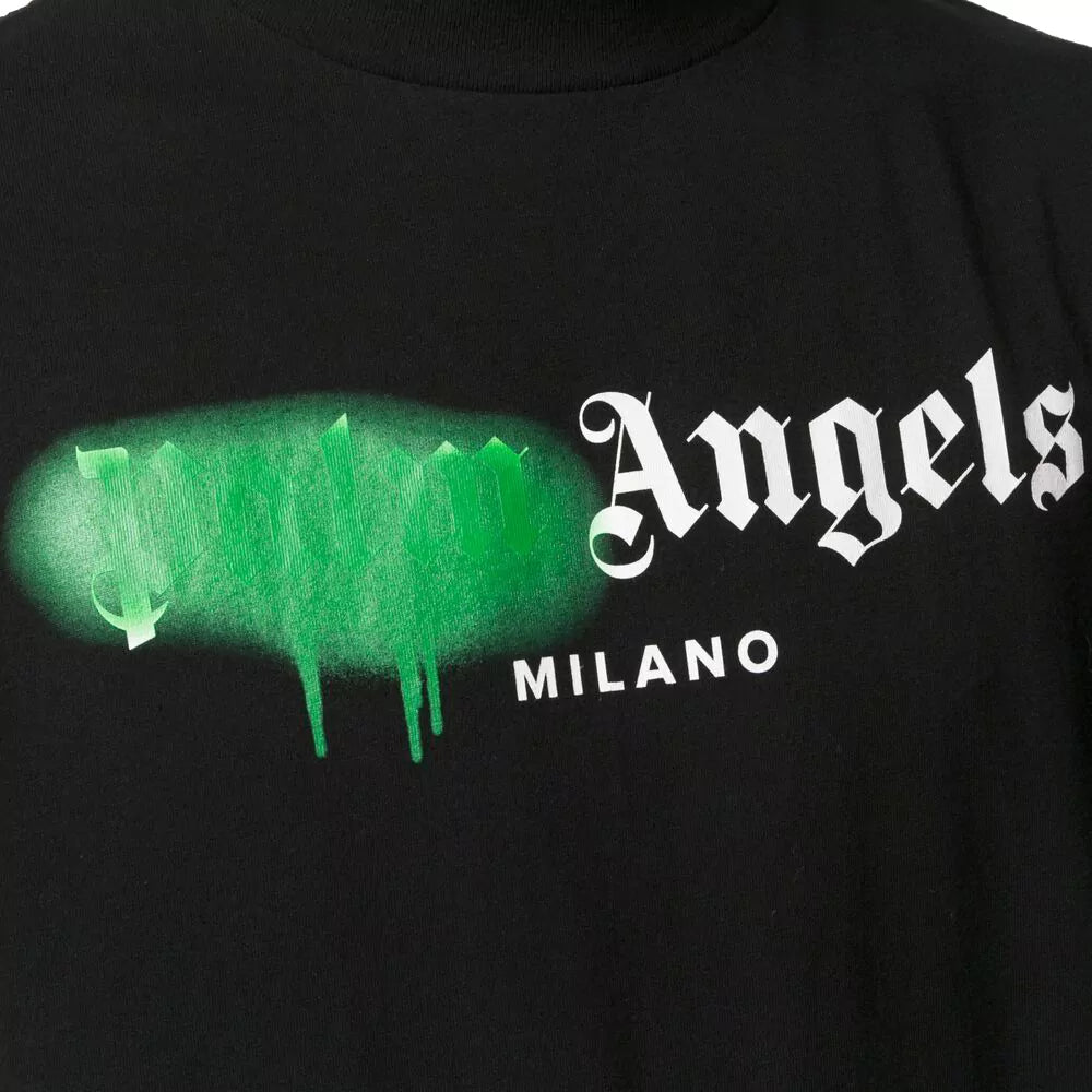 Palm Angels Milano Spray Paint Black T-Shirt