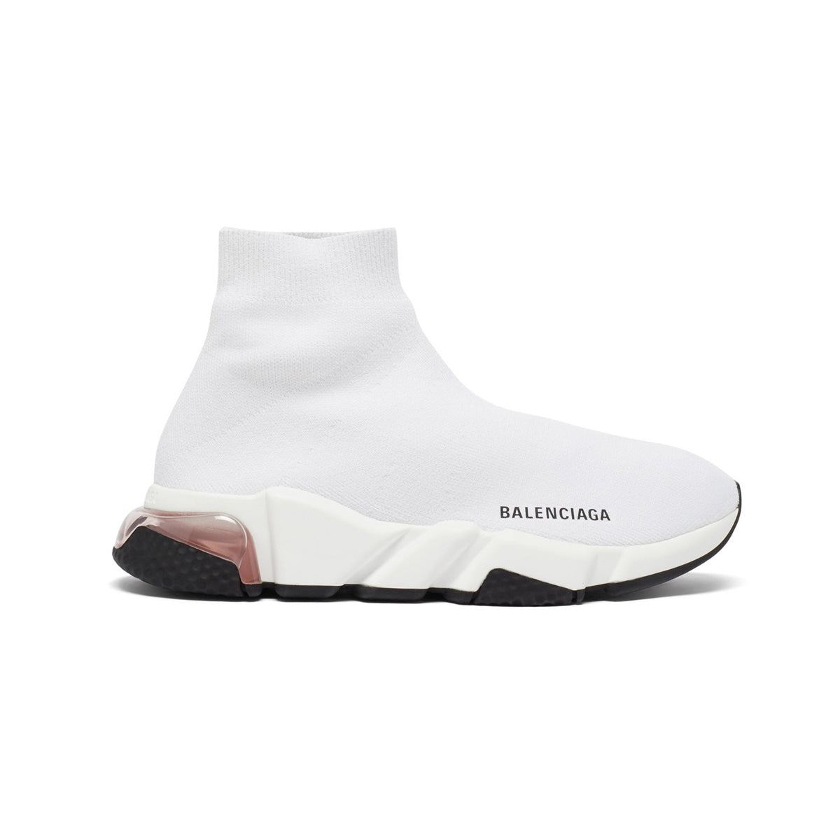 Balenciaga Speed Sock Runner Clear Sole White/Pink