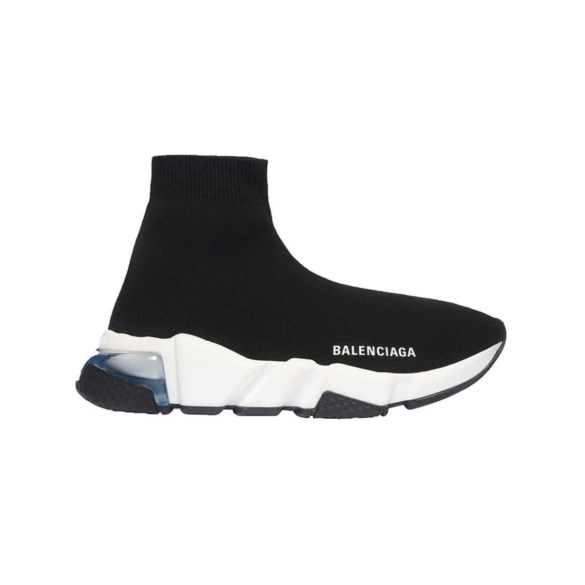 Balenciaga Speed Sock Runner Clear Sole Black/White