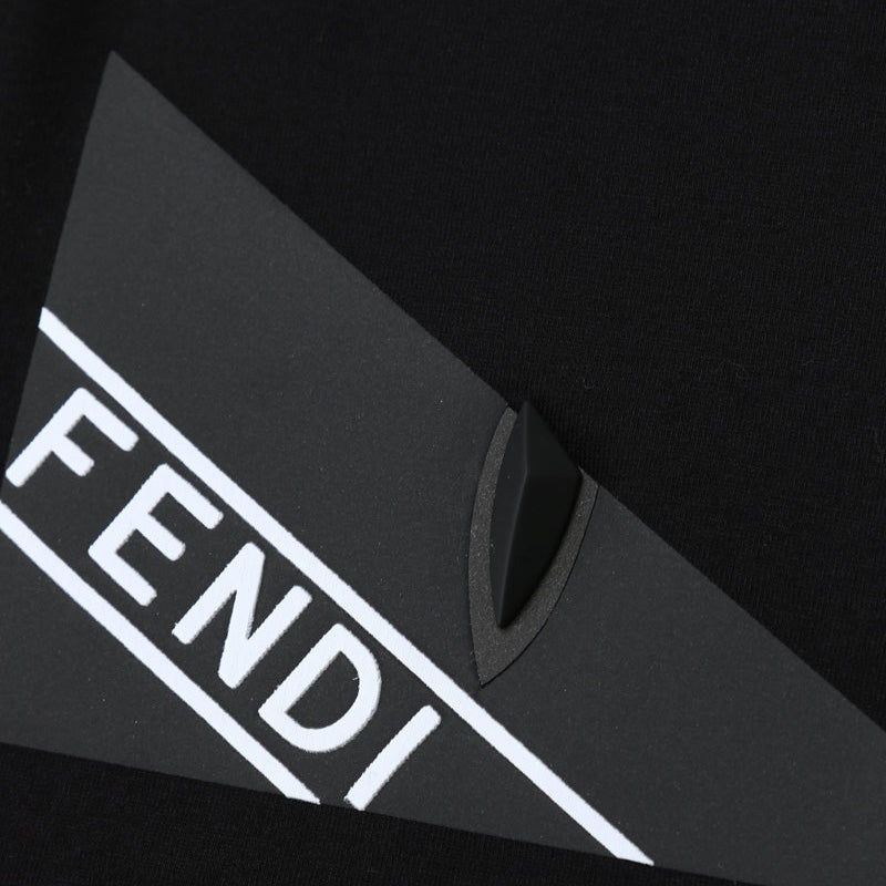 Fendi Black Rubber Bug Eye T-Shirt