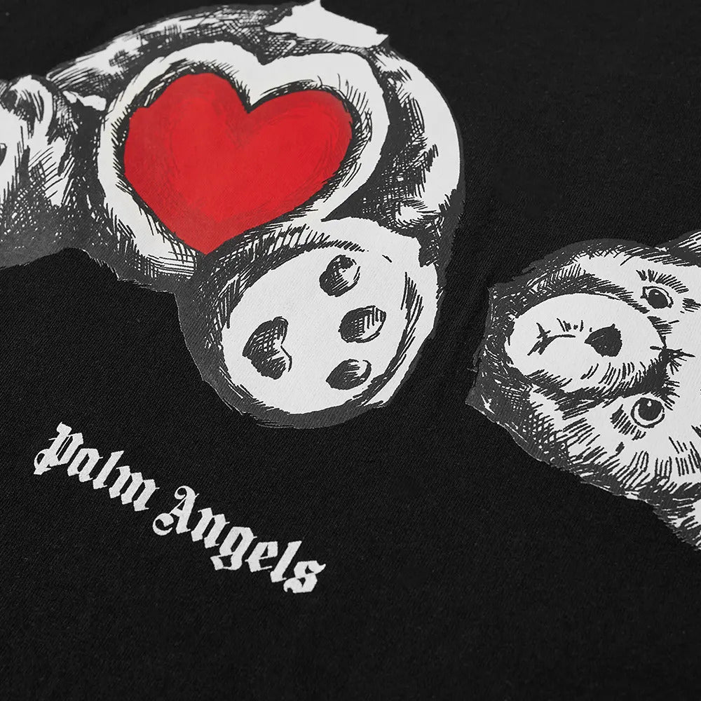 Palm Angels Bear in Love Black T-Shirt