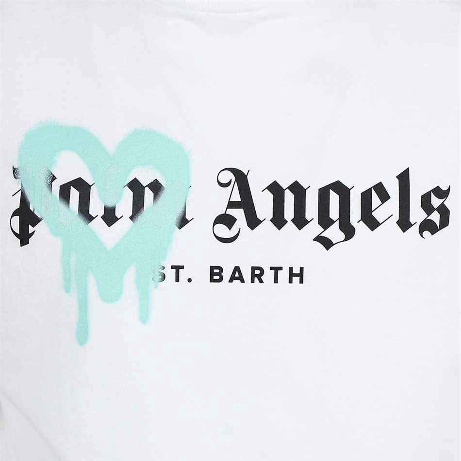 Palm Angels St Barth Spray Paint White T-Shirt
