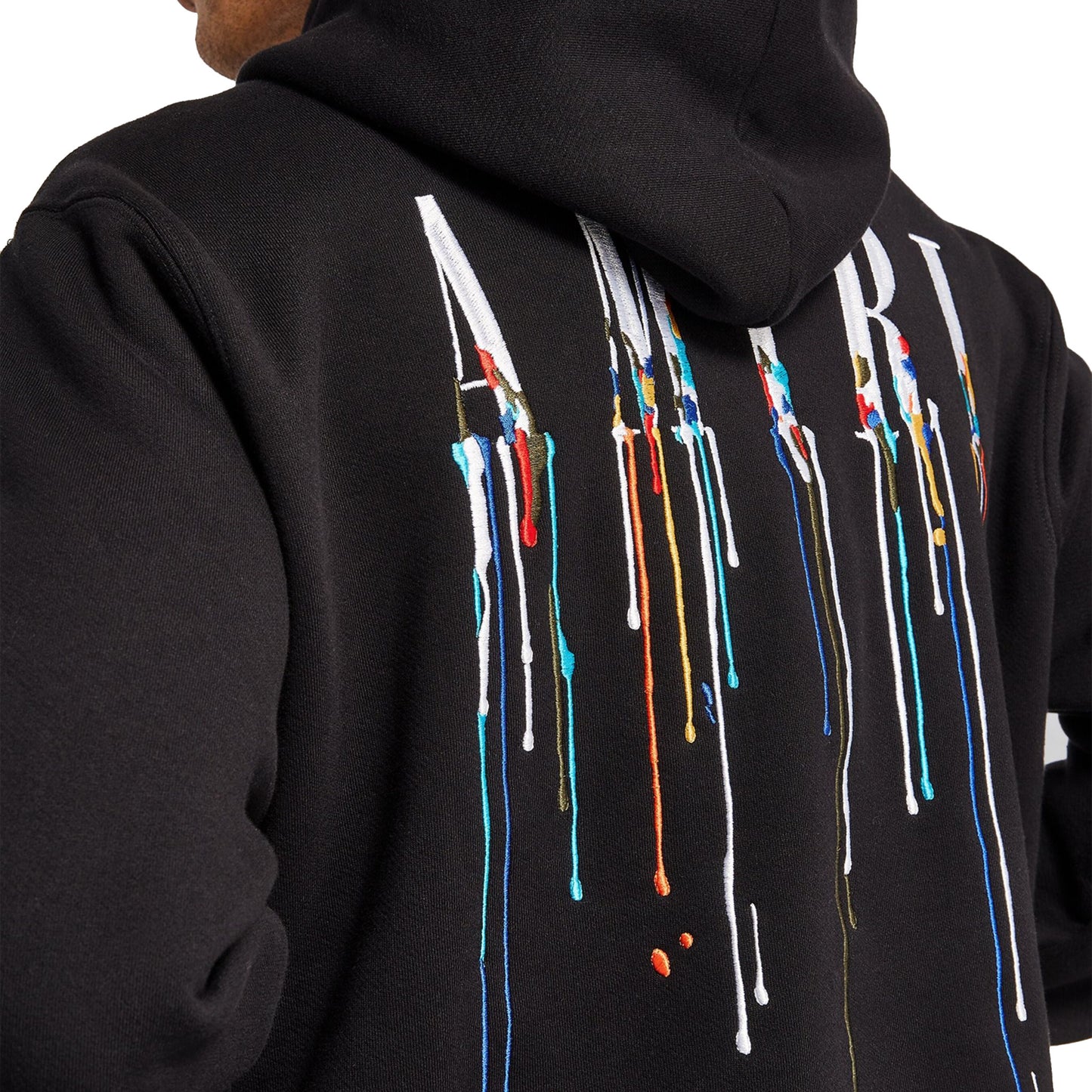 Amiri Paint Drip Splatter Black Hoodie