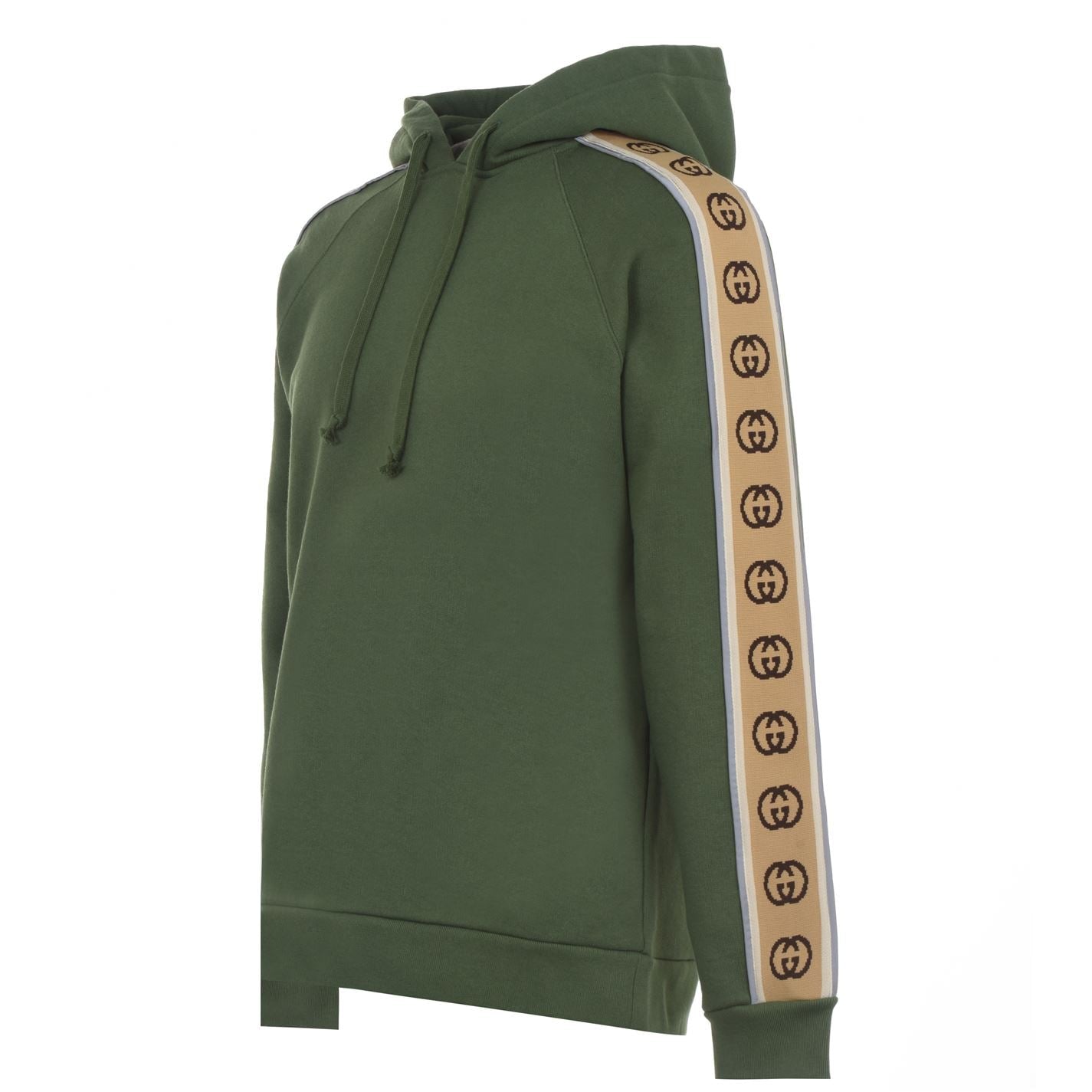 Gucci GG Reflective Trimmed Hoodie Khaki