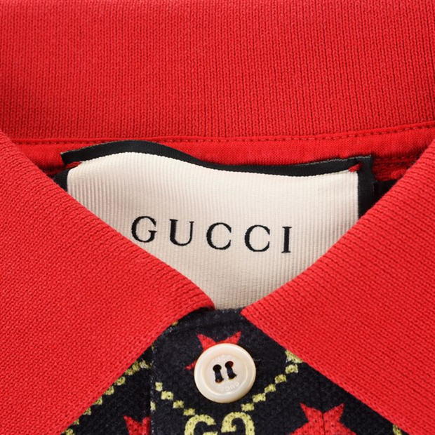 Gucci GG Star Print Polo Shirt