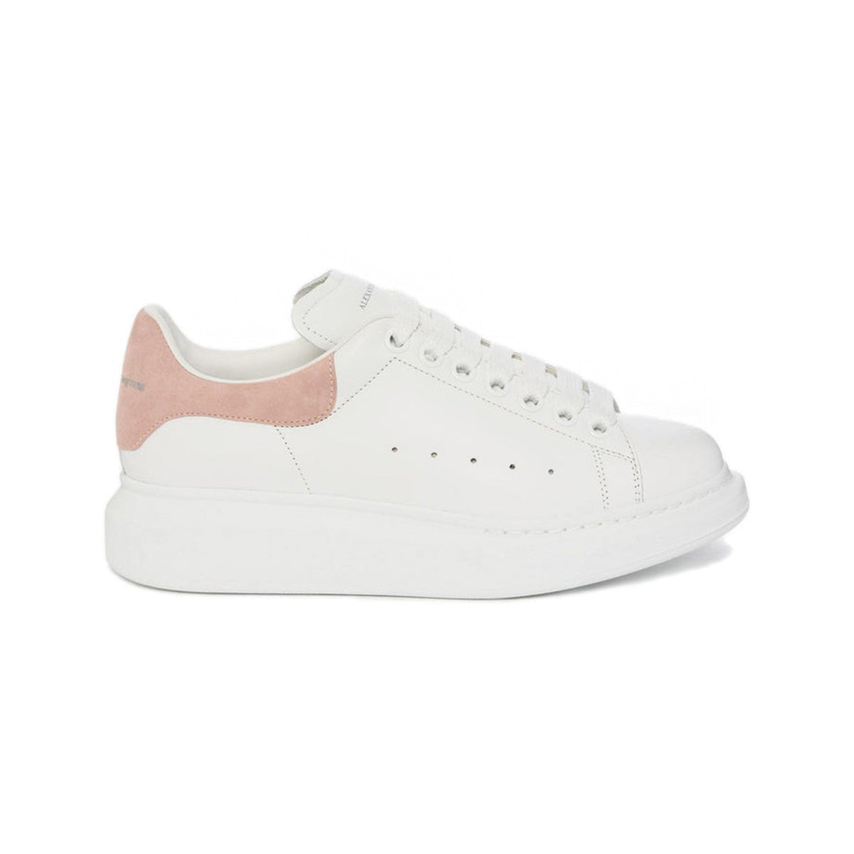 Alexander McQueen Suede Heel Sneaker White/Pink