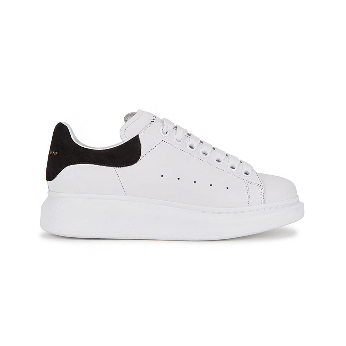 Alexander McQueen Suede Heel Sneaker White/Black