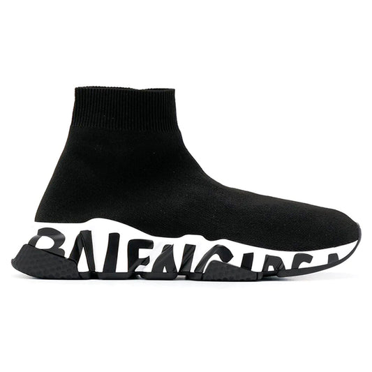 Balenciaga Speed Sock Runner Graffiti Black/White