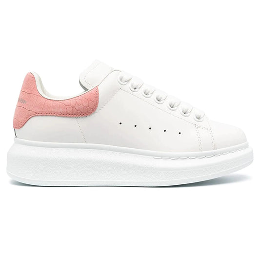 Alexander McQueen Show Sneaker White/Pink Suede Croc