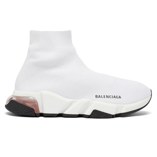 Balenciaga Speed Sock Runner Clear Sole White/Pink