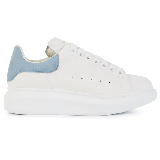 Alexander McQueen Suede Heel Sneaker White/Sky Blue