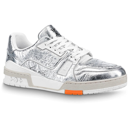 Louis Vuitton Silver Virgil Abloh Low Sneakers