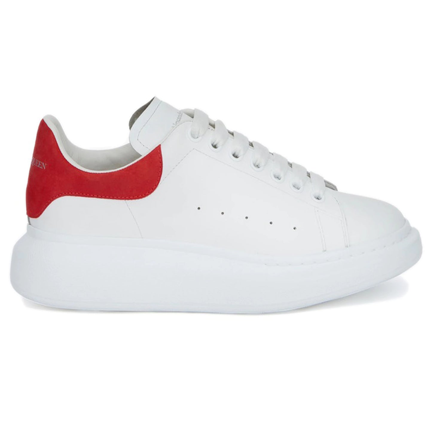 Alexander McQueen Suede Heel Sneaker White/Red