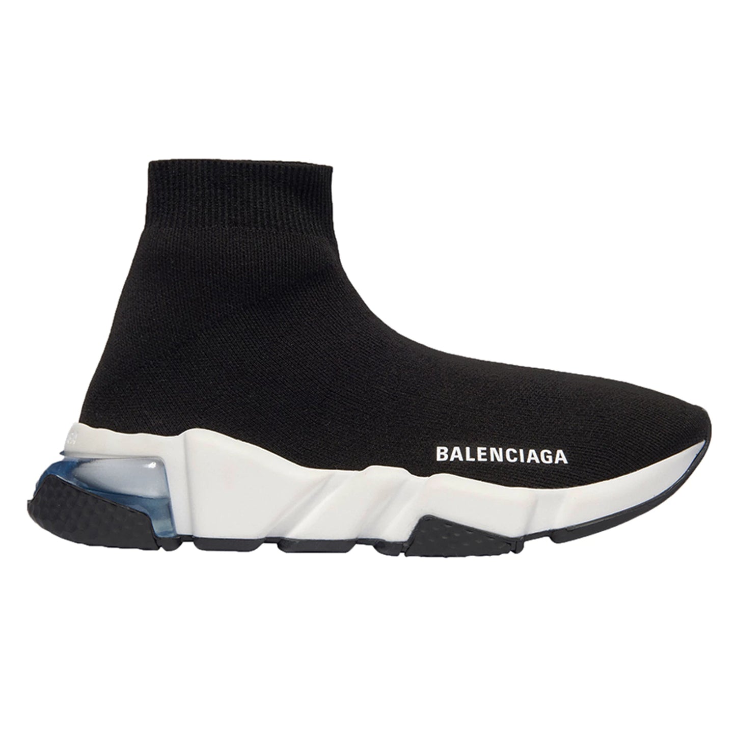 Balenciaga Speed Sock Runner Clear Sole Black/White