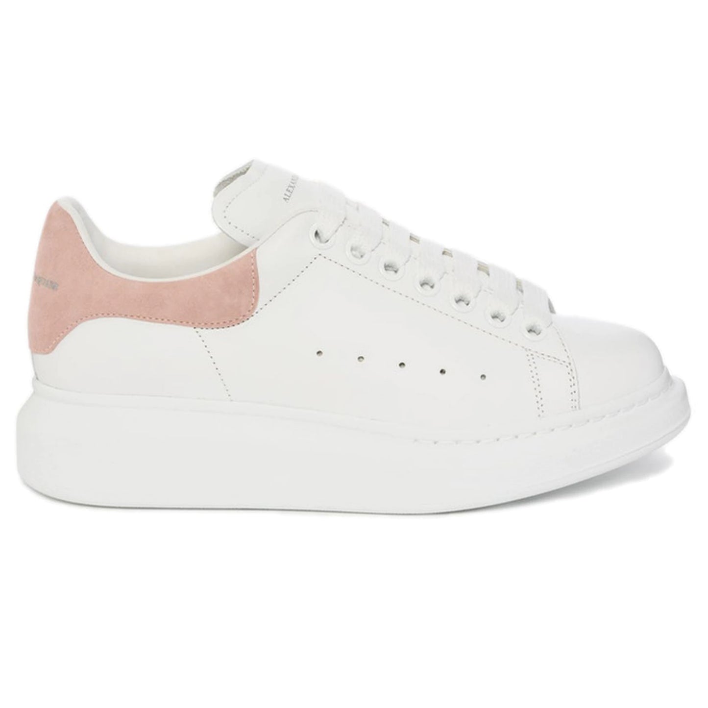 Alexander McQueen Suede Heel Sneaker White/Pink