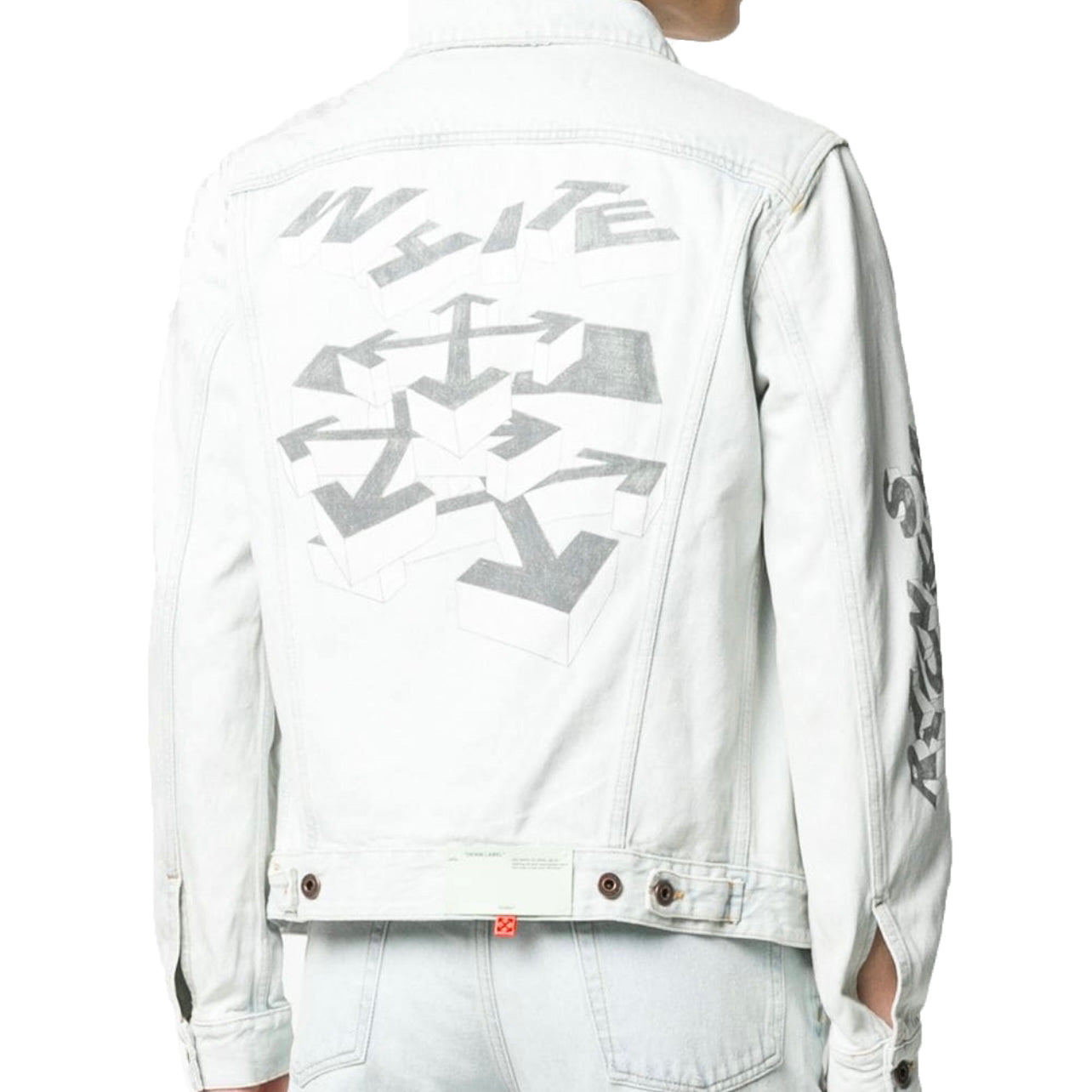 Off White 3D Pencil Slim Denim Jacket