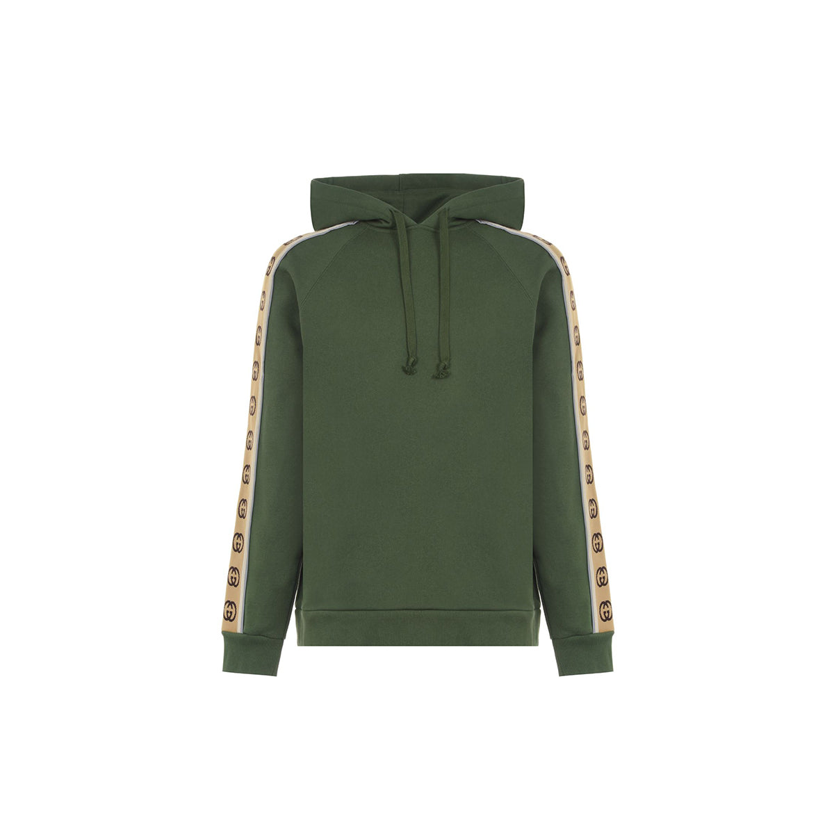 Gucci GG Reflective Trimmed Hoodie Khaki