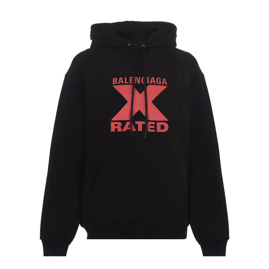 Balenciaga X-Rated Printed Cotton Jersey Hoodie