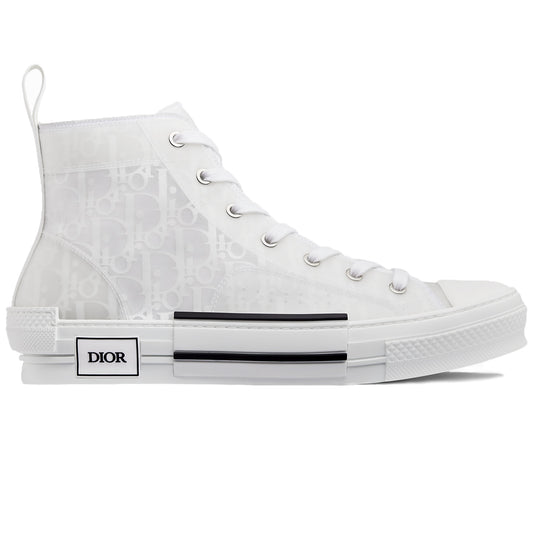 Dior B23 High-Top Sneaker Triple White Oblique