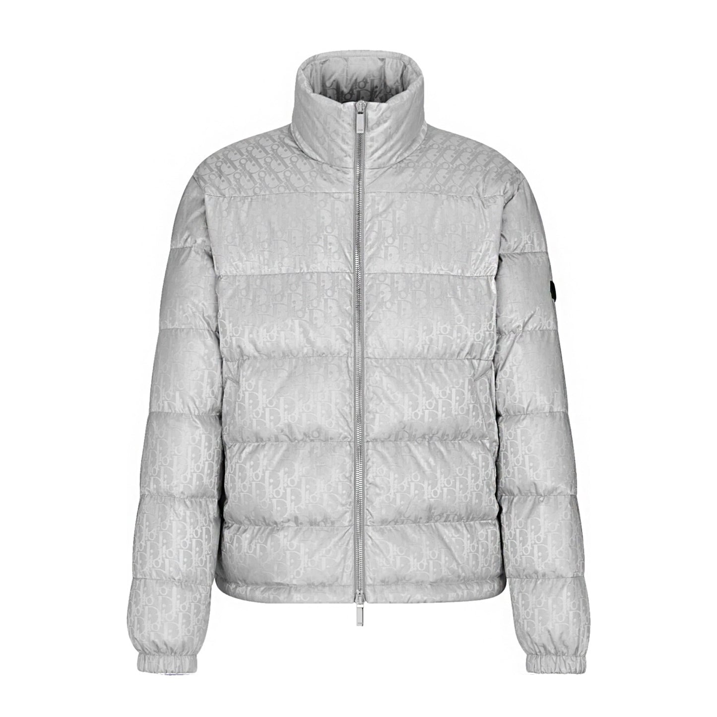Dior Oblique Down Jacket Silver Technical Jacquard