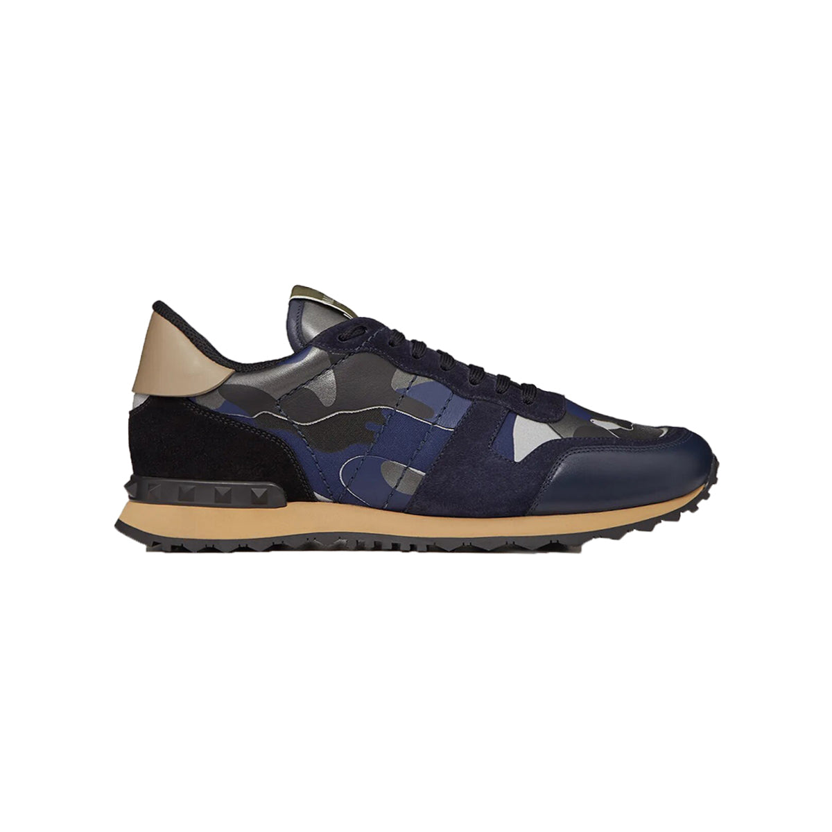 Valentino Rock Stud Runners Navy/Black