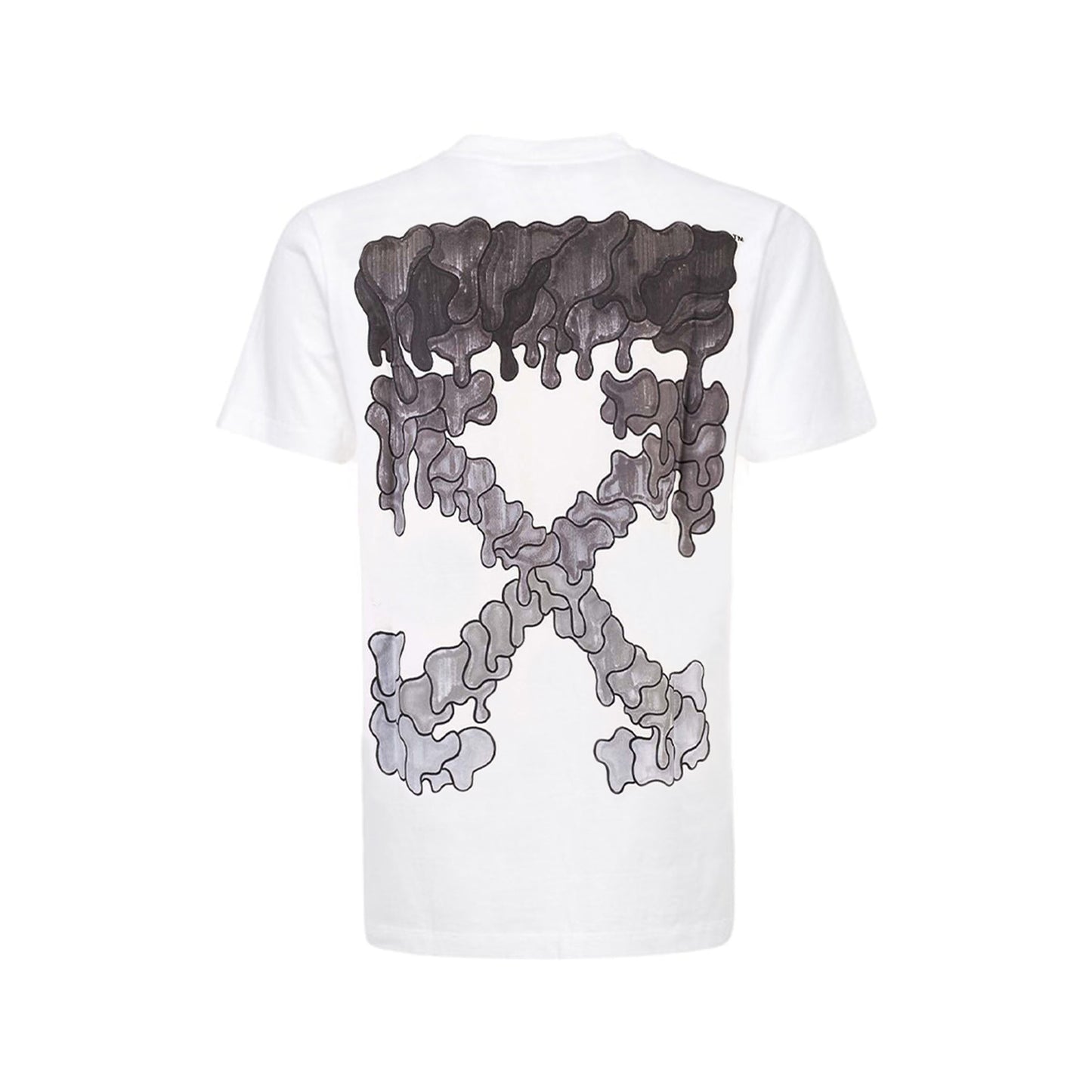 Off White Graffiti Marker Print White Grey T-Shirt