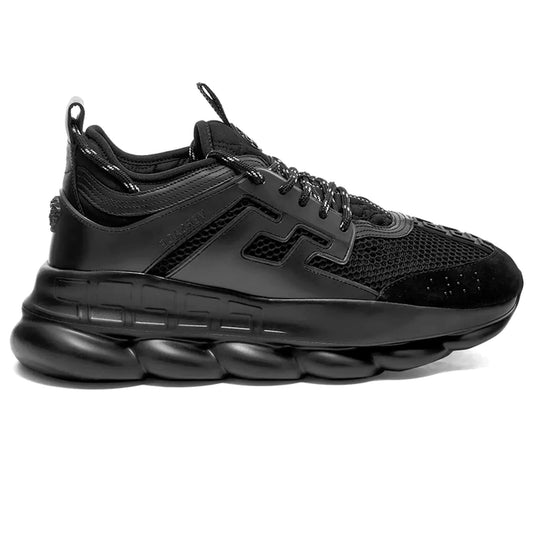 Versace Chain Reaction Sneakers Triple Black