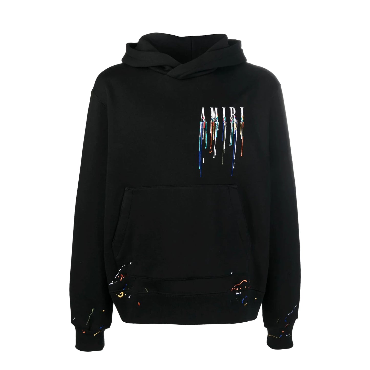 Amiri Paint Drip Splatter Black Hoodie