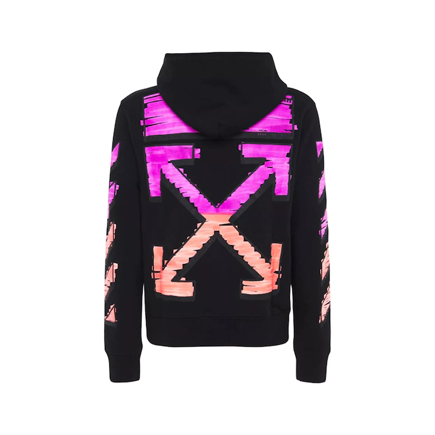 Off White Arrow Marker Print Black Hoodie