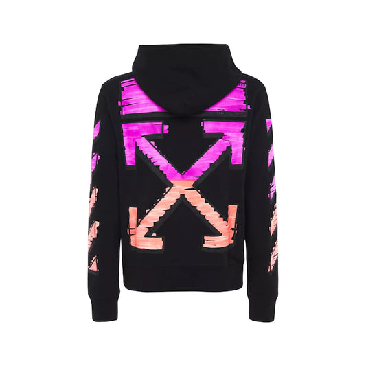 Off White Arrow Marker Print Black Hoodie