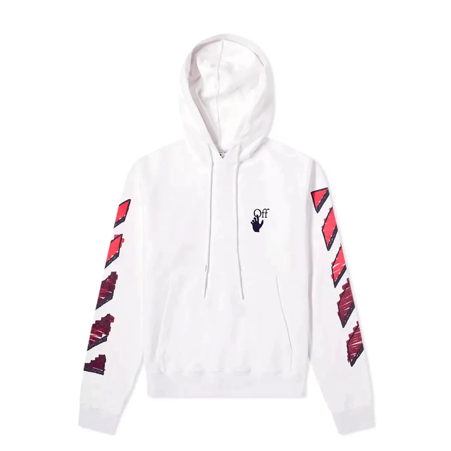 Off White Arrow Marker Print White Hoodie