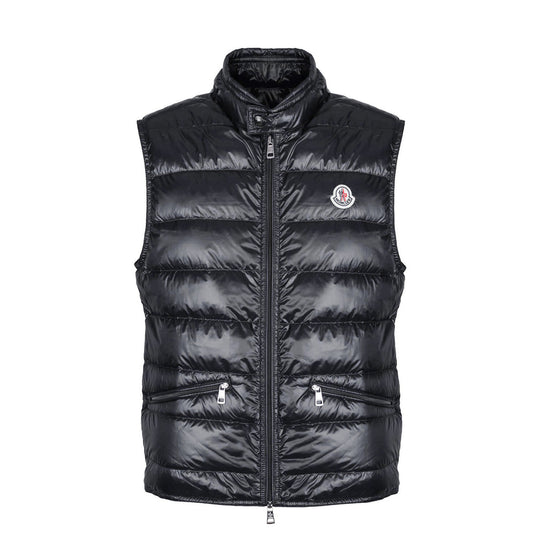 Moncler GUI Slim-Fit Quilted Down Black Gilet