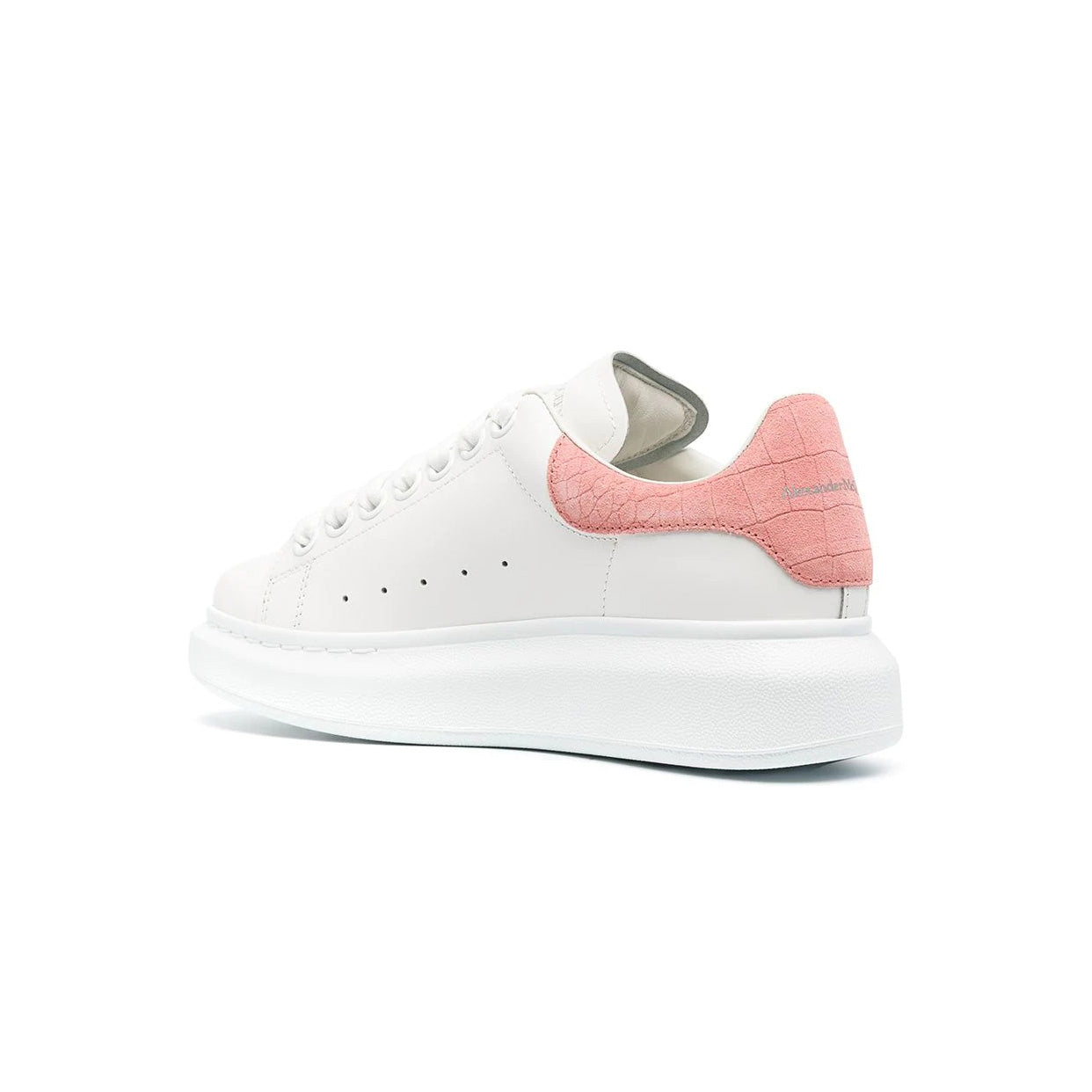 Alexander McQueen Show Sneaker White/Pink Suede Croc
