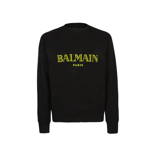 Balmain Logo Sweatshirt Black/Yellow