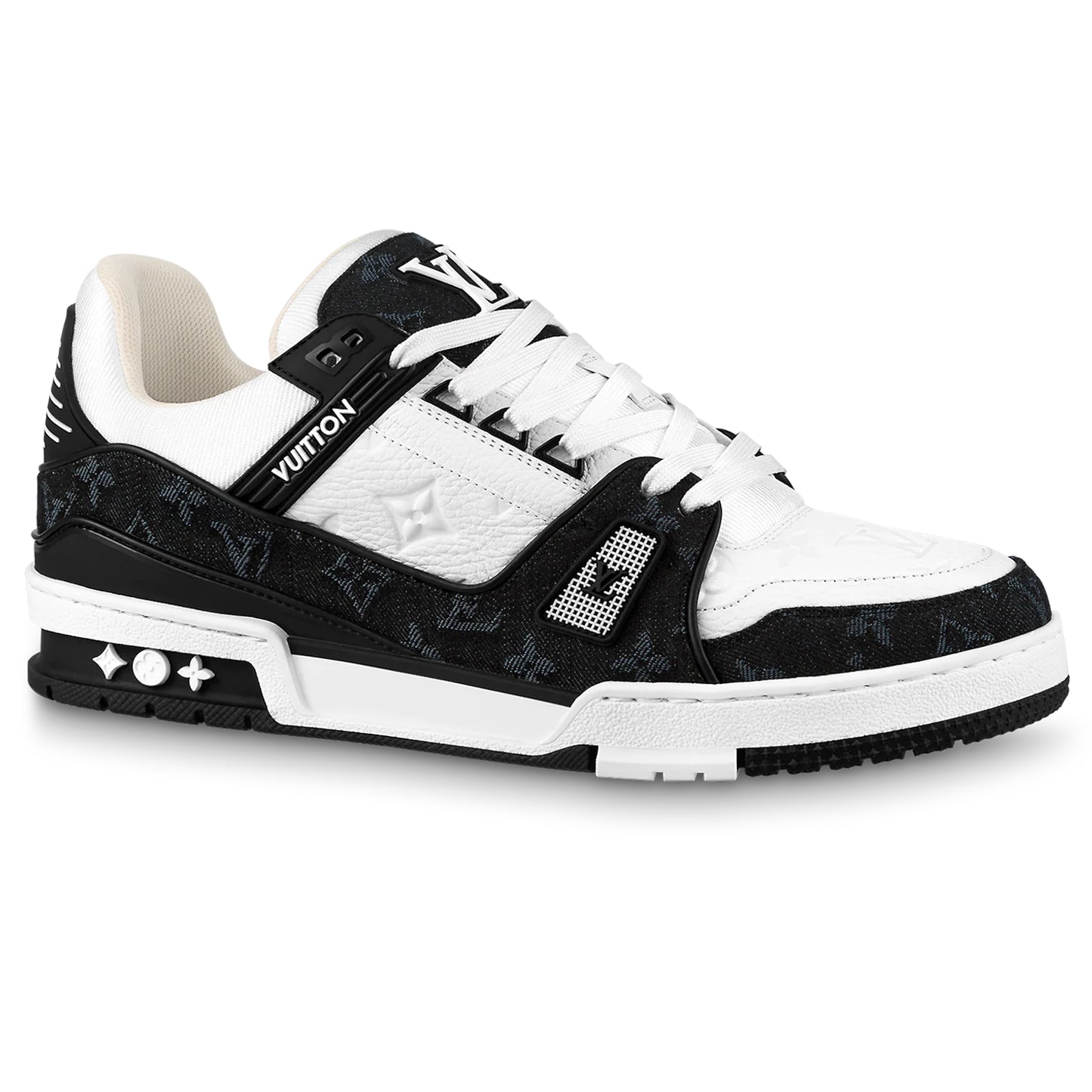 Louis Vuitton Denim Monogram Low Black Sneakers