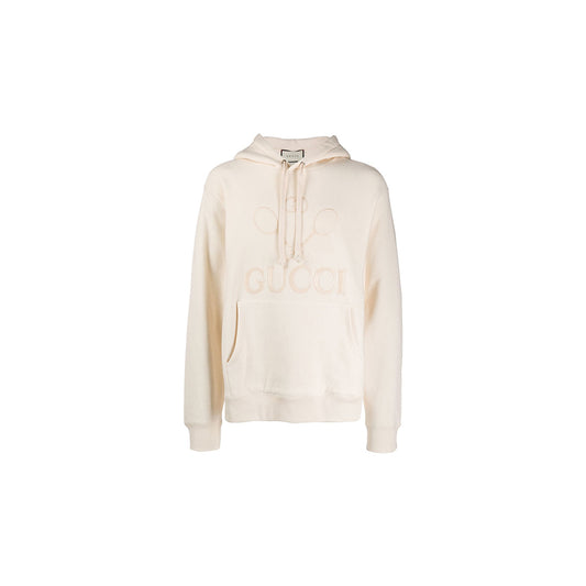 Gucci Tennis Hooded Sweatshirt Cream