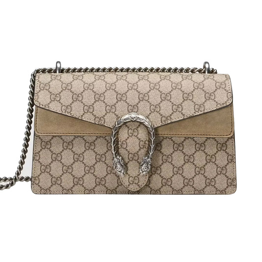 Gucci Dionysus GG Supreme Small Shoulder Bag Nude