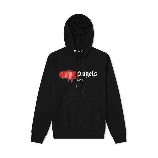 Palm Angels Tokyo Spray Paint Hoodie Black