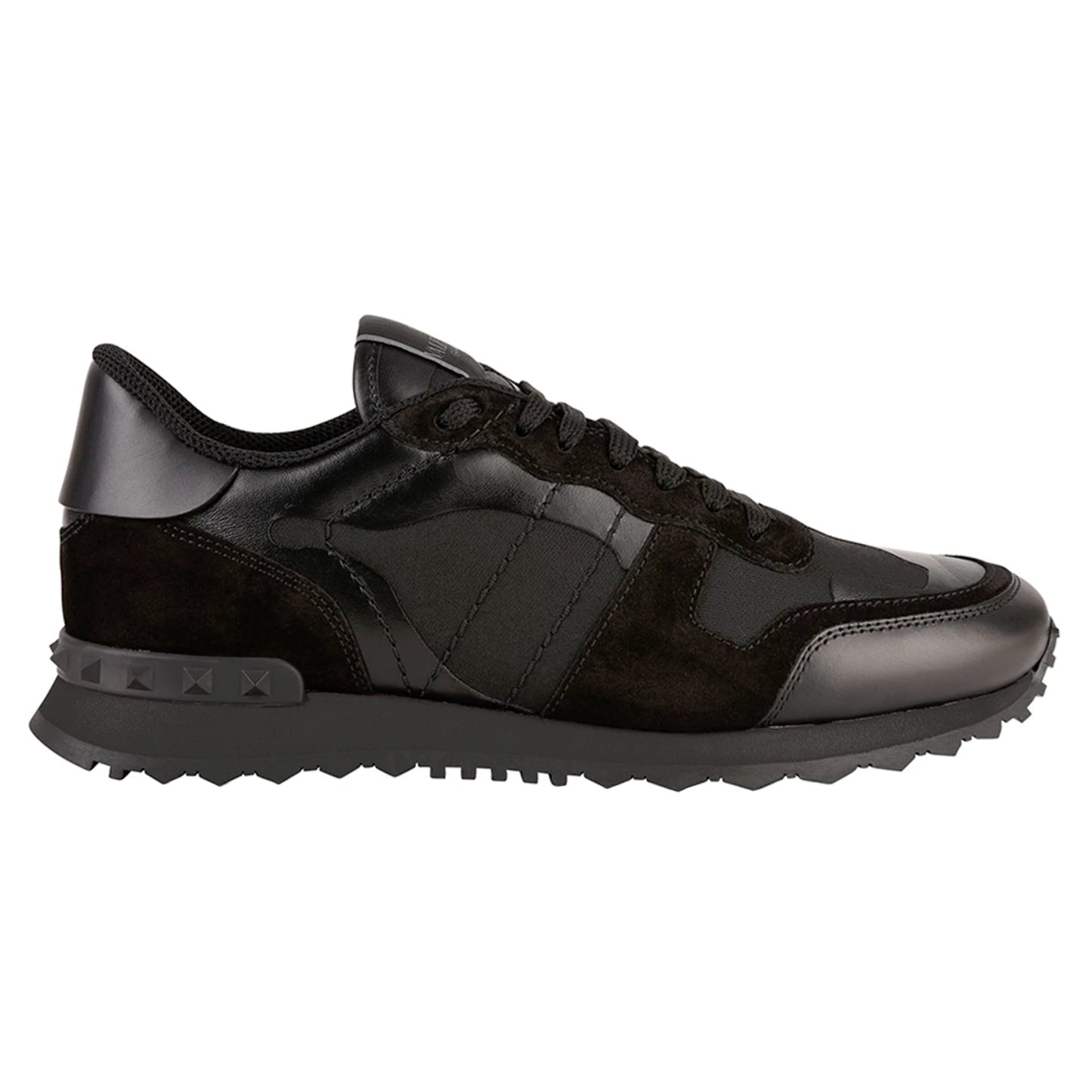 Valentino Rock Stud Runners Triple Black
